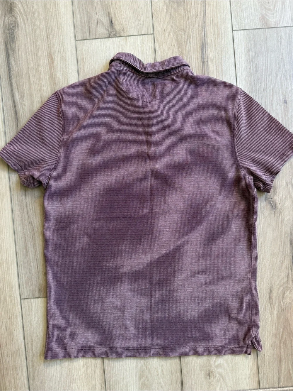 Banana Republic Men's Maroon Striped Polo